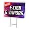 Signmission E-cigs & Vapors Sold He Yard & Stake outdoor plastic coroplast window, 2436-E-Cigs & Vapors Sold He C-2436-DS-E-Cigs & Vapors Sold He - alternate 1